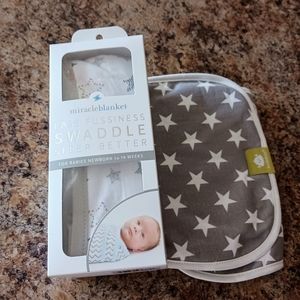 Miracle Blanket Swaddle Wrap KeaBabies Organic Cotton Burp Cloth